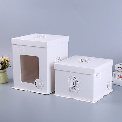 4 Inch Mousse Cake Kraft Paper Food Takeaway Boxes Thickened Open Window