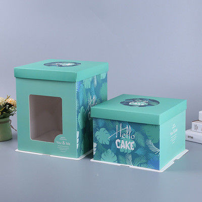 4 Inch Mousse Cake Kraft Paper Food Takeaway Boxes Thickened Open Window