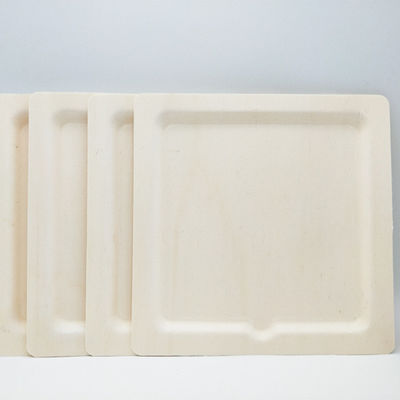 14cm 5.5'' Biodegradable Disposable Tableware Square Bamboo Tray