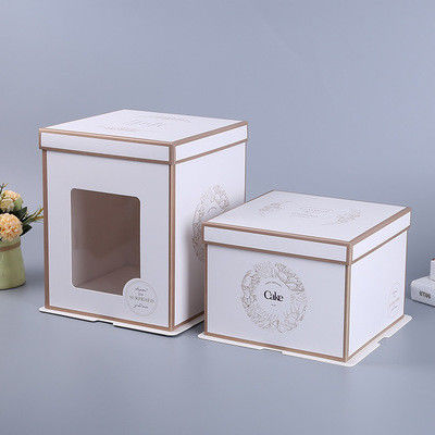 4 Inch Mousse Cake Kraft Paper Food Takeaway Boxes Thickened Open Window